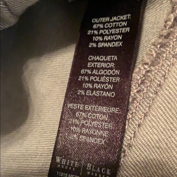 TRDUP- NWOT a White House Black Market grey denim jacket - Picture 7 of 7